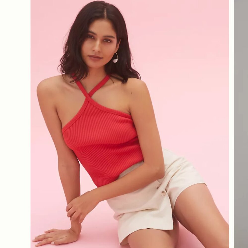 Brand New T.La Ribbed Halter Tank Top